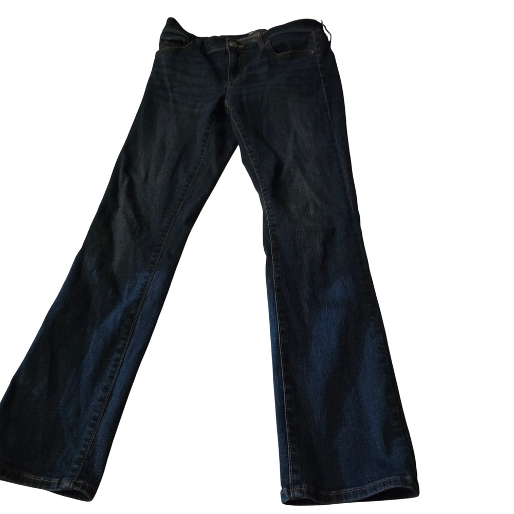 Ann Taylor LOFT Slim Leg Jeans Dark Wash Denim Size 4 27 Petite 14186